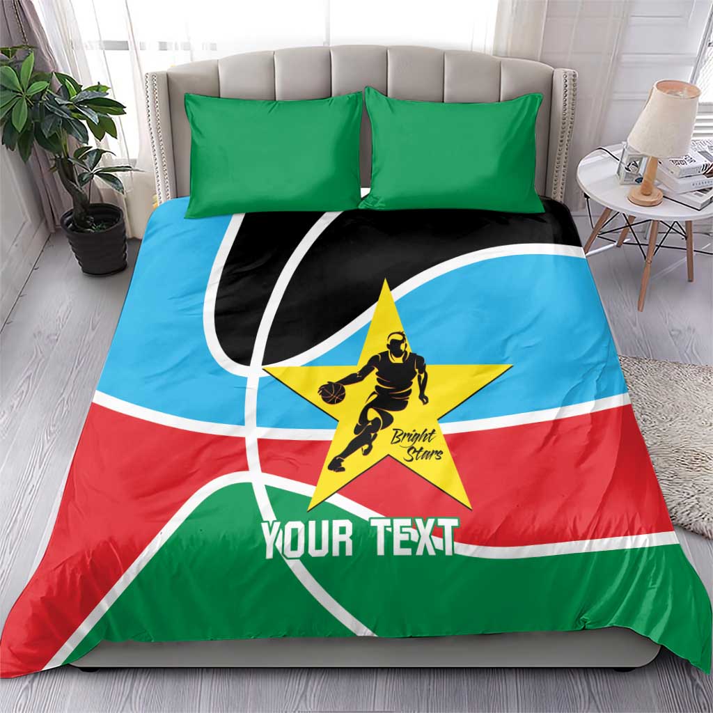 Afro Basketball Custom South Sudan Bedding Set Come On Bright Stars LT14