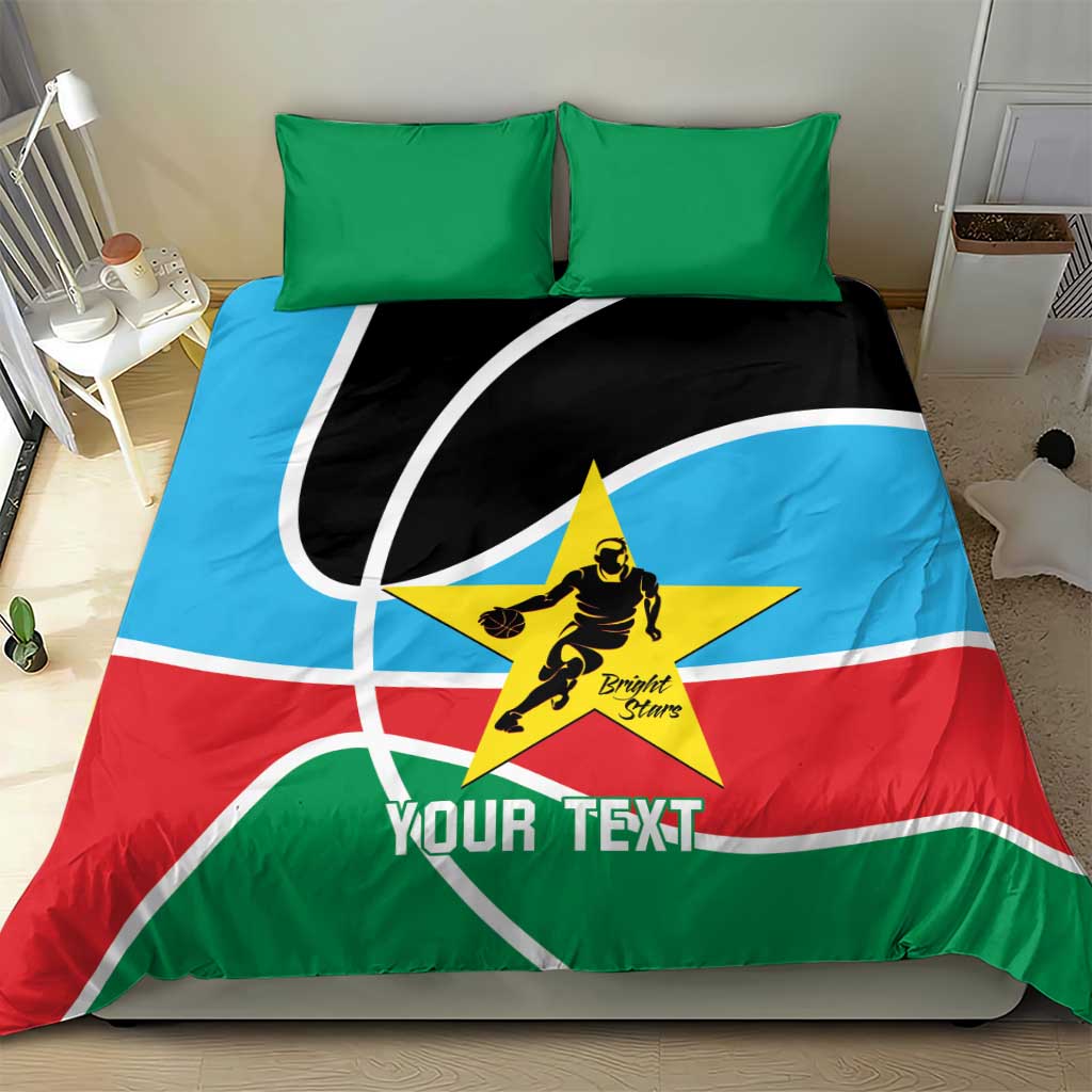 Afro Basketball Custom South Sudan Bedding Set Come On Bright Stars LT14
