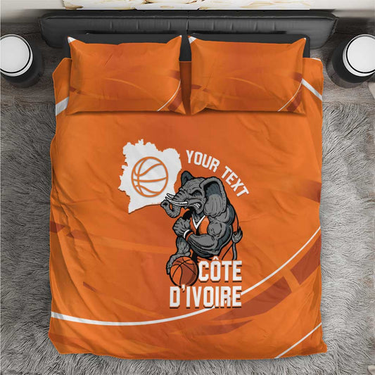 Afro Basketball Custom Ivory Coast Bedding Set Allez Les Elephants LT14