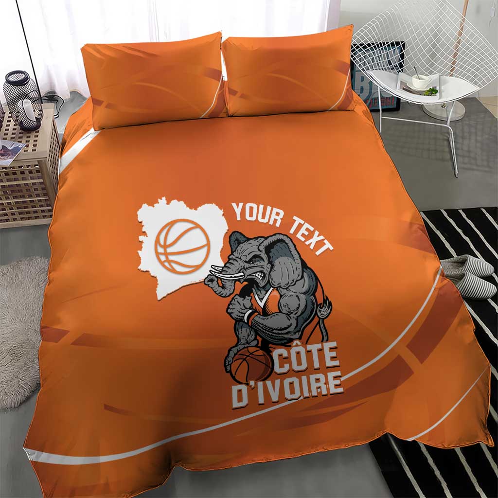 Afro Basketball Custom Ivory Coast Bedding Set Allez Les Elephants LT14