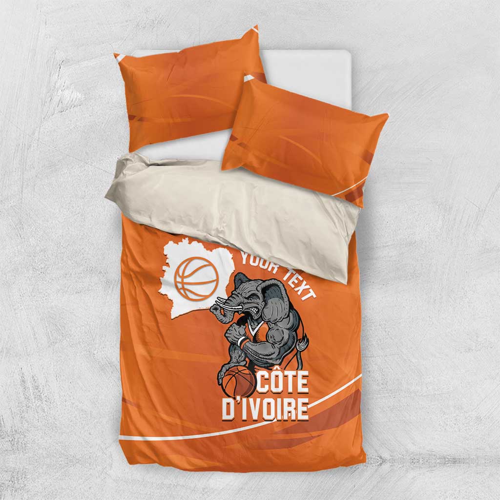 Afro Basketball Custom Ivory Coast Bedding Set Allez Les Elephants LT14