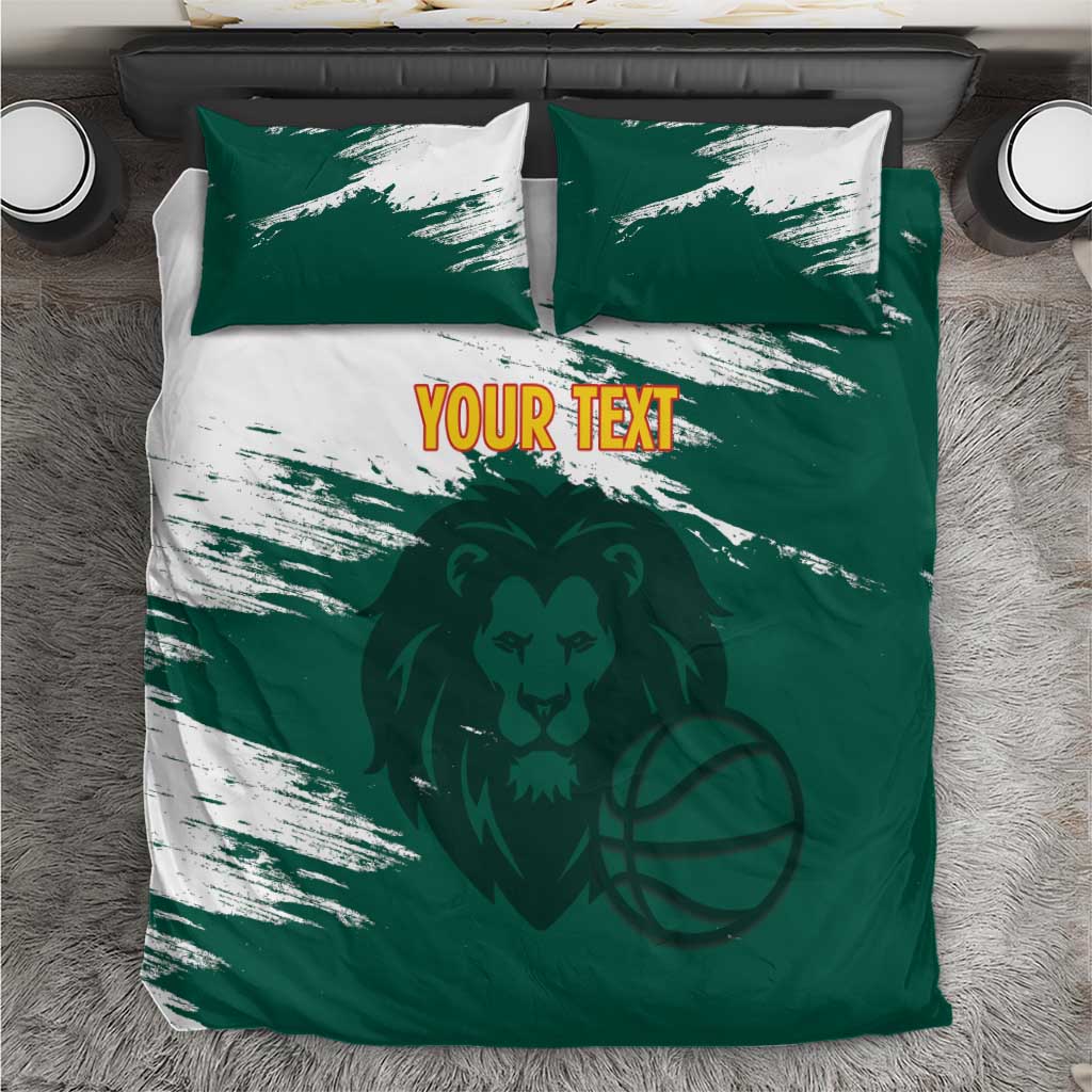 Afro Basketball Custom Cameroon Bedding Set Come On Indomitable Lions LT14