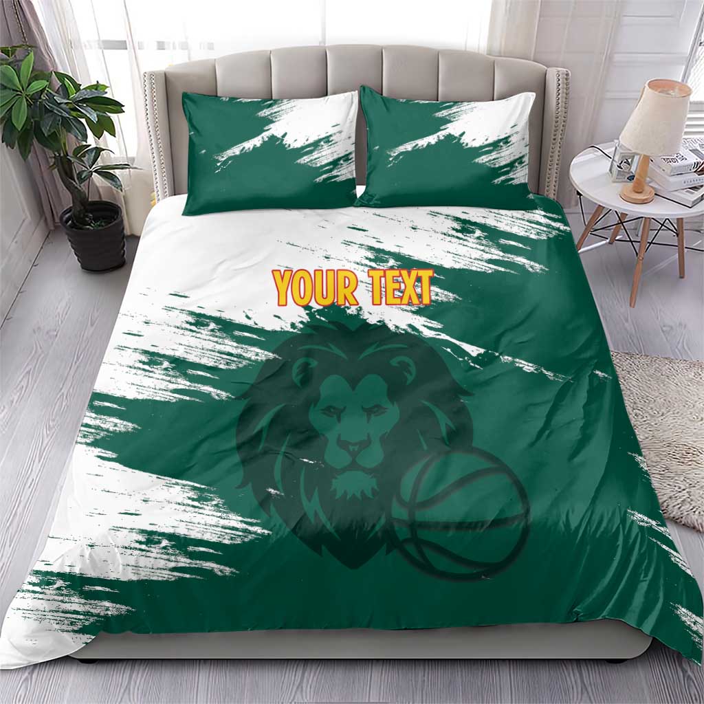 Afro Basketball Custom Cameroon Bedding Set Come On Indomitable Lions LT14