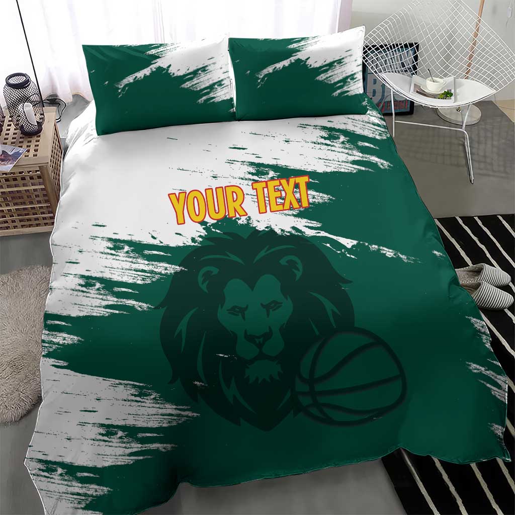 Afro Basketball Custom Cameroon Bedding Set Come On Indomitable Lions LT14