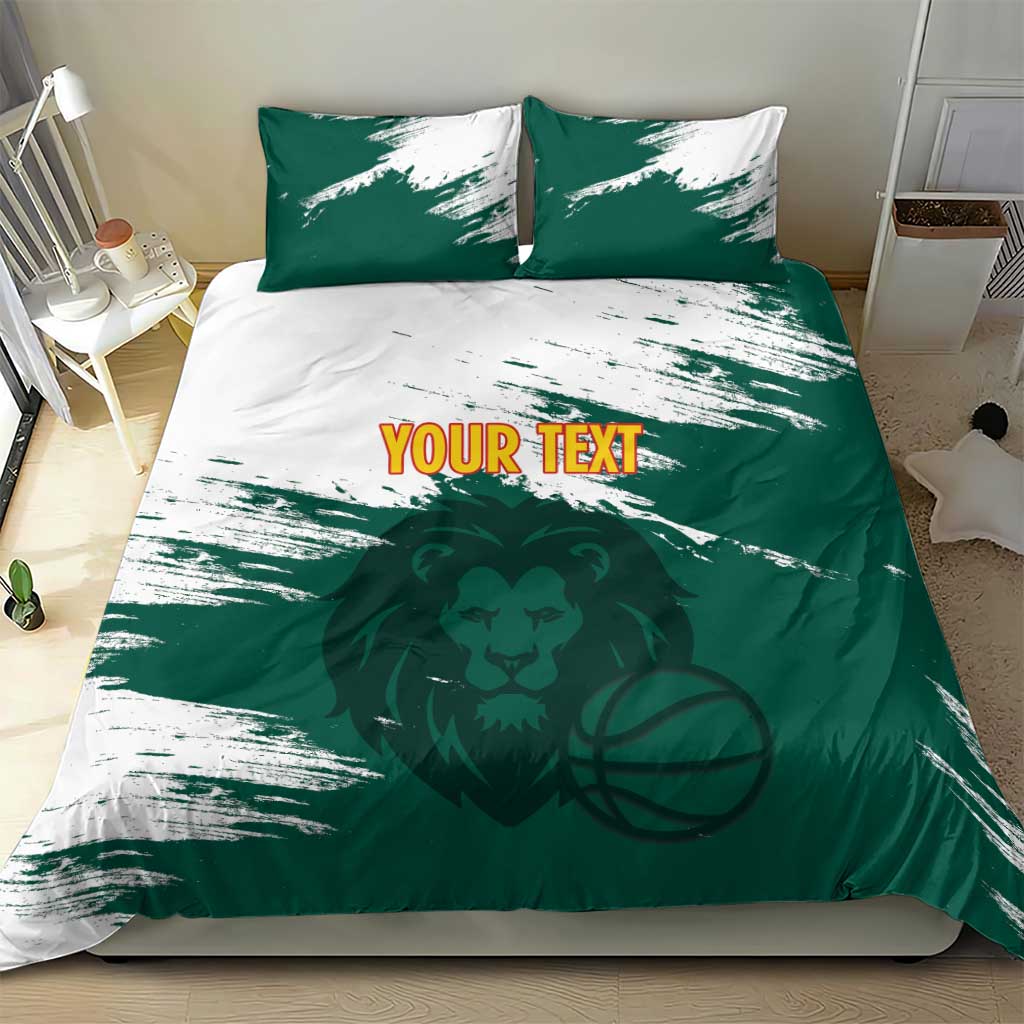 Afro Basketball Custom Cameroon Bedding Set Come On Indomitable Lions LT14