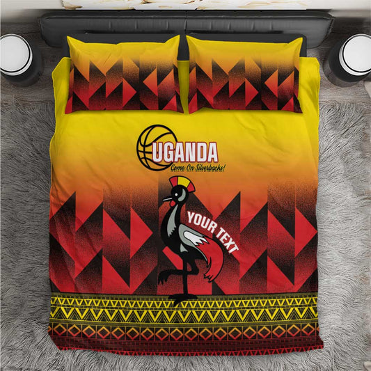 Afro Basketball Custom Uganda Bedding Set Come On Silverbacks African Pattern LT14