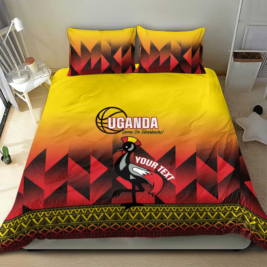 Afro Basketball Custom Uganda Bedding Set Come On Silverbacks African Pattern LT14