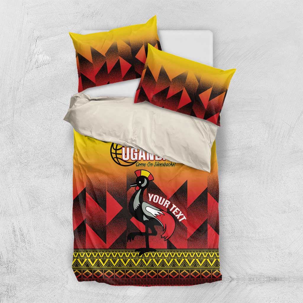 Afro Basketball Custom Uganda Bedding Set Come On Silverbacks African Pattern LT14