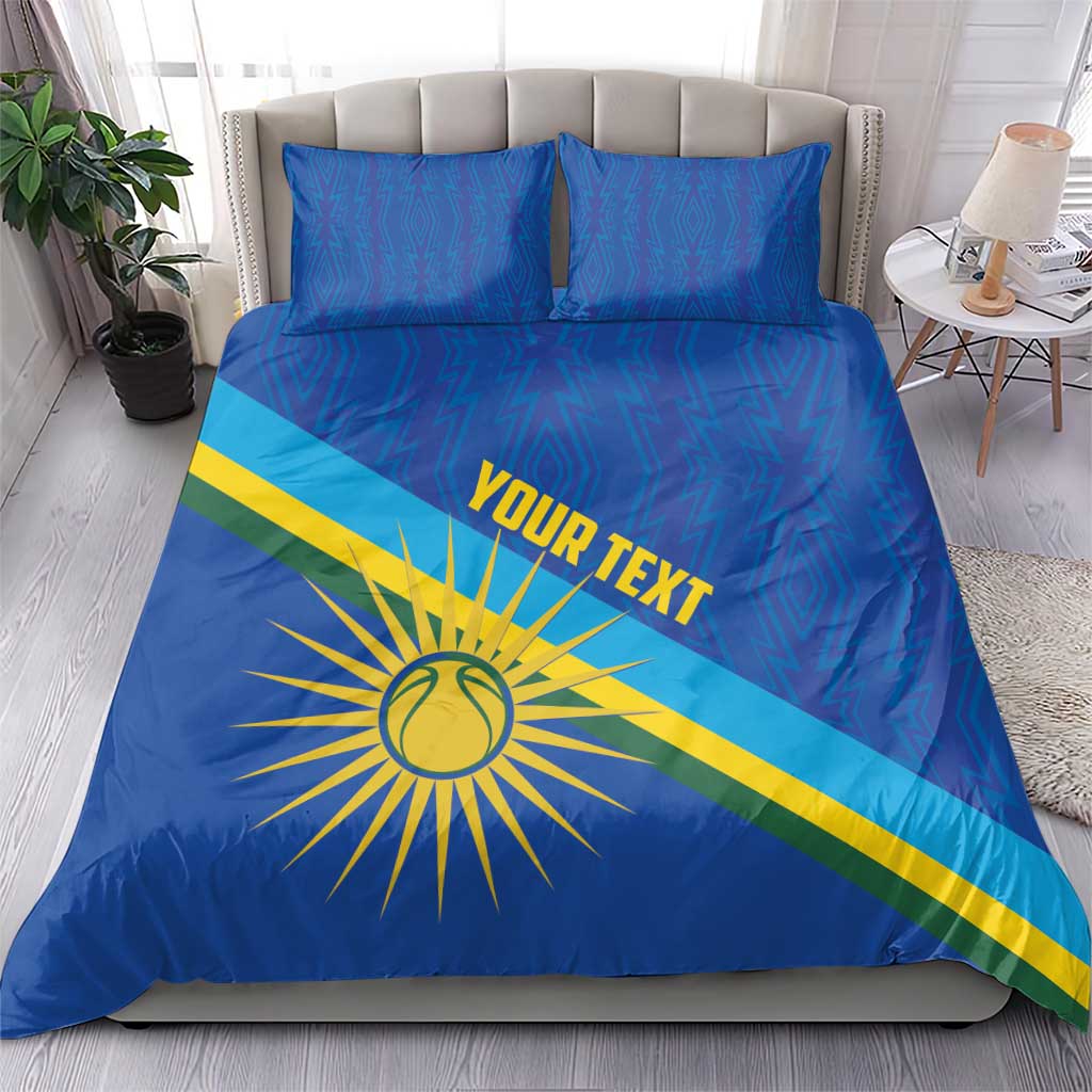 Afro Basketball Custom Rwanda Bedding Set Go Champions Imigongo Folk Pattern LT14