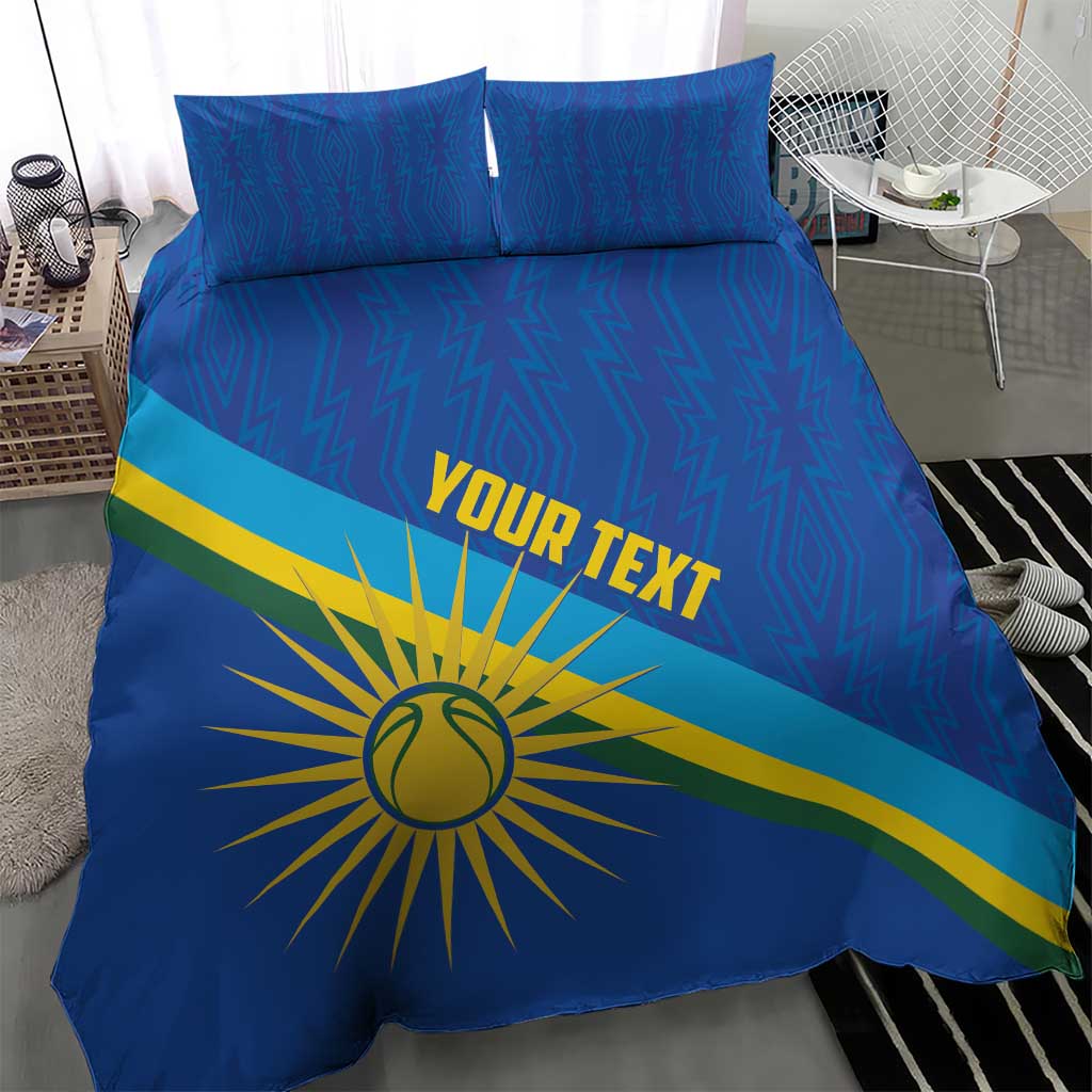 Afro Basketball Custom Rwanda Bedding Set Go Champions Imigongo Folk Pattern LT14