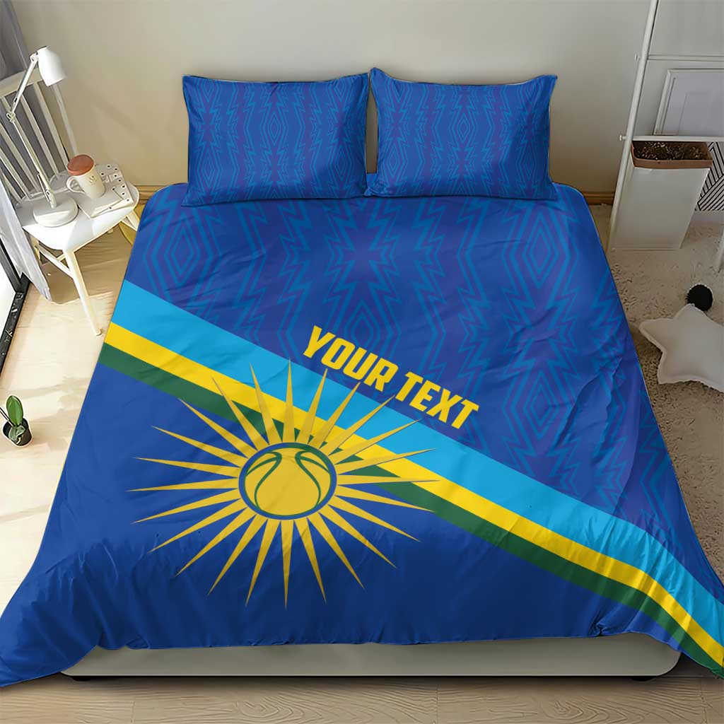 Afro Basketball Custom Rwanda Bedding Set Go Champions Imigongo Folk Pattern LT14