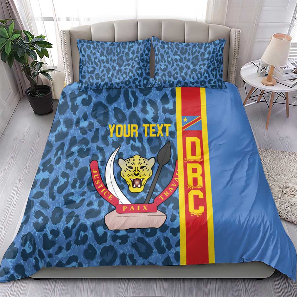 Afro Basketball Custom DR Congo Bedding Set Come On Leopards Skin Pattern LT14