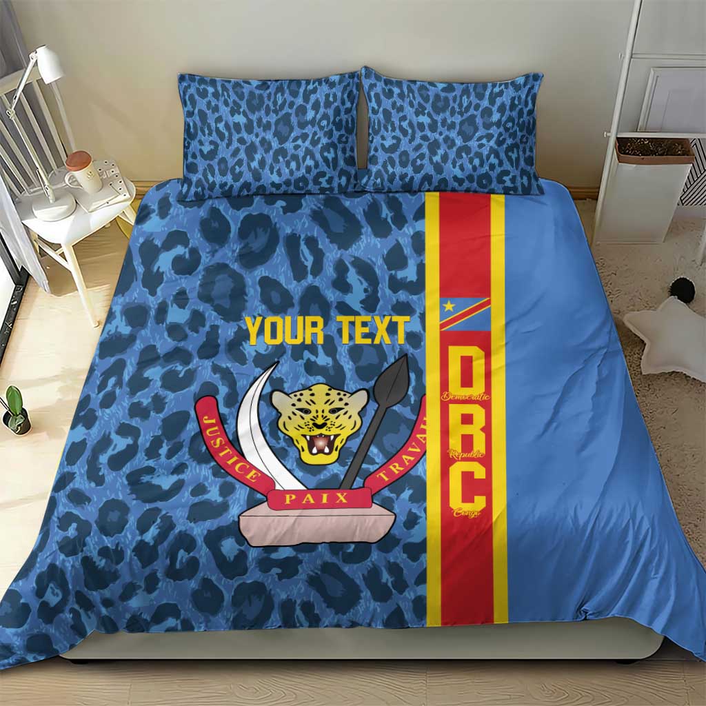 Afro Basketball Custom DR Congo Bedding Set Come On Leopards Skin Pattern LT14