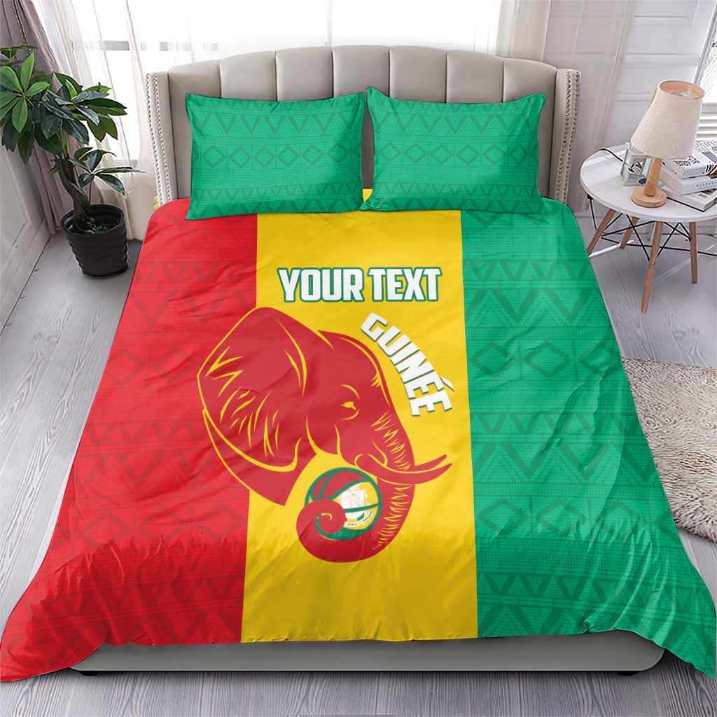 Afro Basketball Custom Guinea Bedding Set Syli Nationale African Pattern LT14