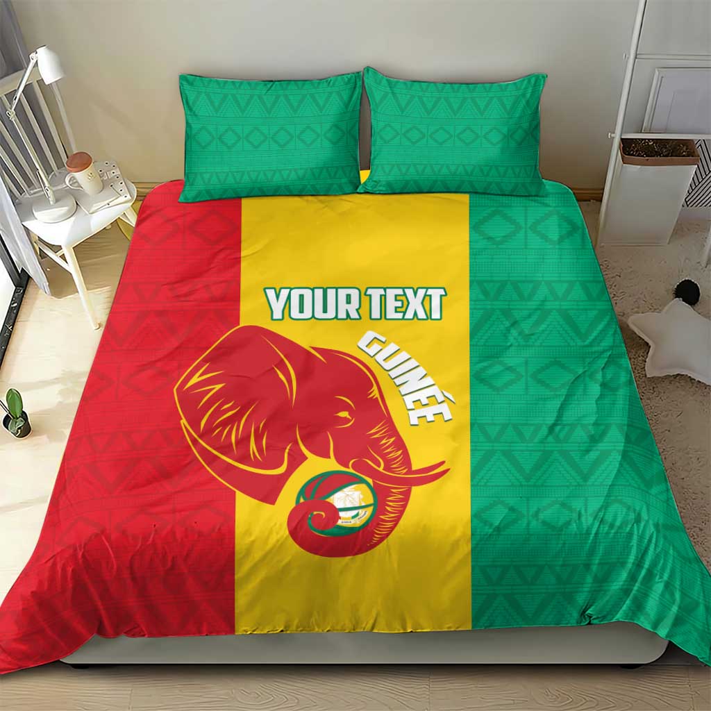 Afro Basketball Custom Guinea Bedding Set Syli Nationale African Pattern LT14