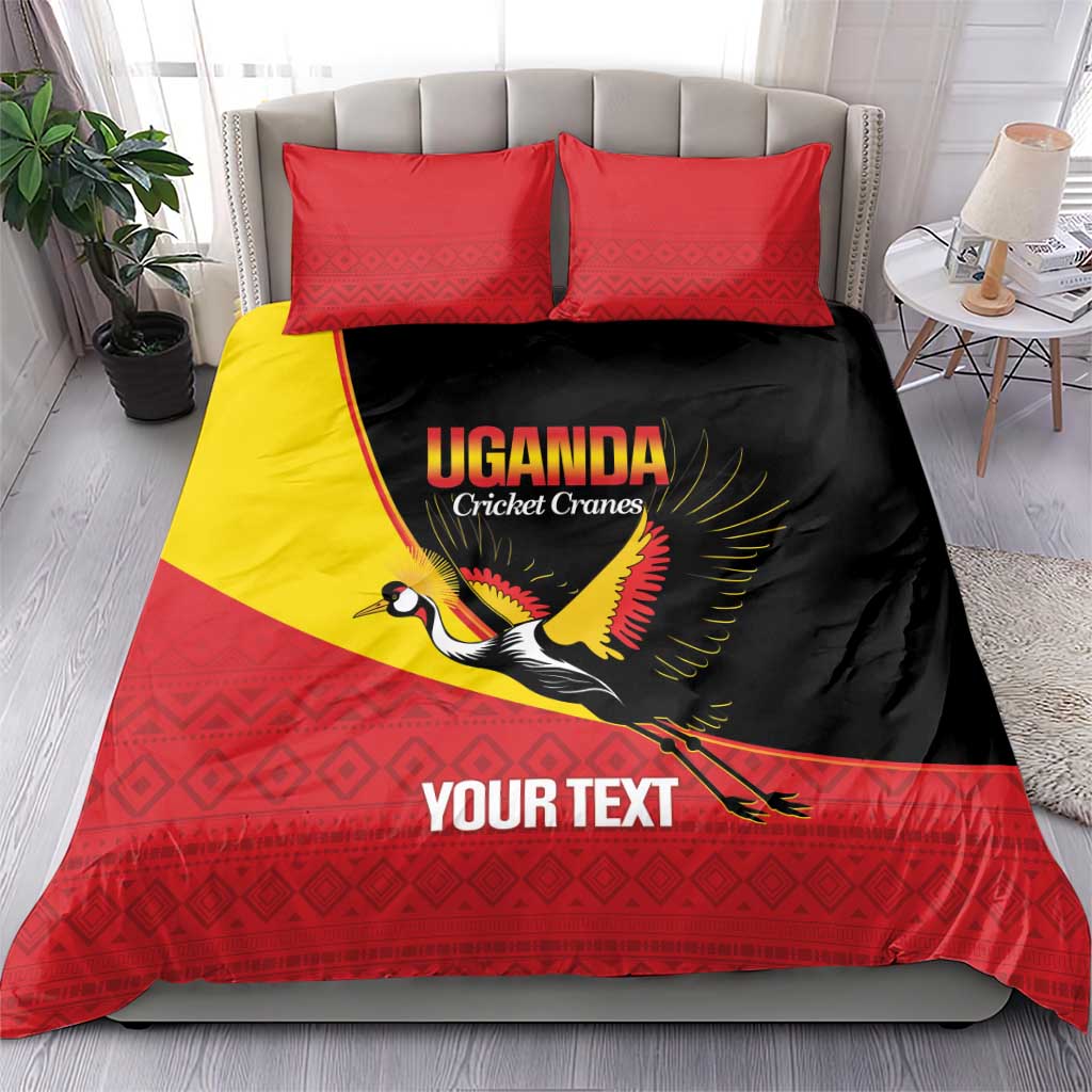 Afro Cricket Uganda Custom Bedding Set Go Cranes African Pattern LT14