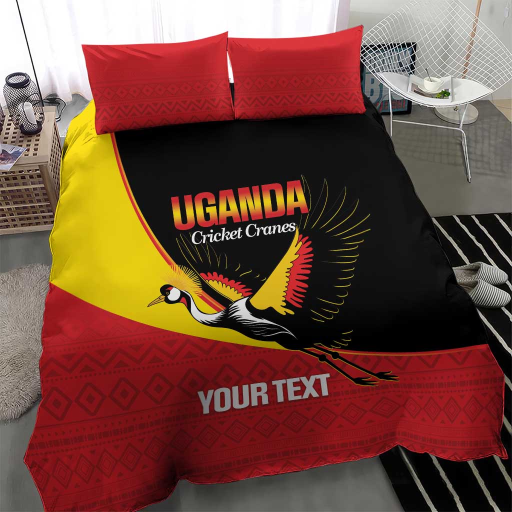 Afro Cricket Uganda Custom Bedding Set Go Cranes African Pattern LT14
