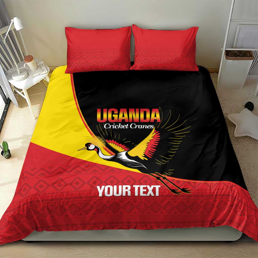 Afro Cricket Uganda Custom Bedding Set Go Cranes African Pattern LT14