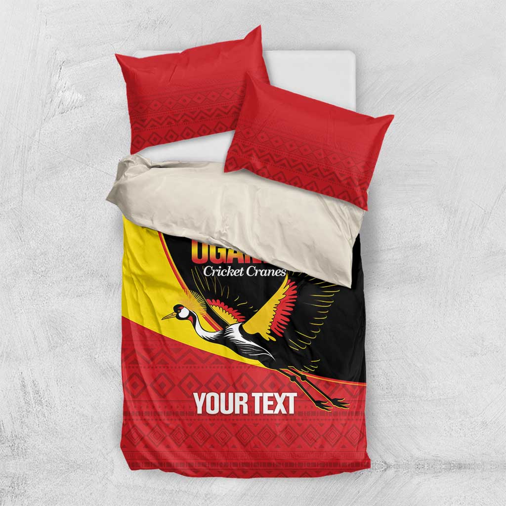 Afro Cricket Uganda Custom Bedding Set Go Cranes African Pattern LT14