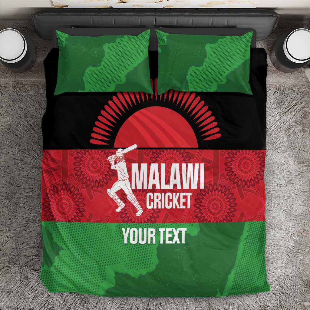 Afro Cricket Malawi Custom Bedding Set Go Champions Flag Style LT14