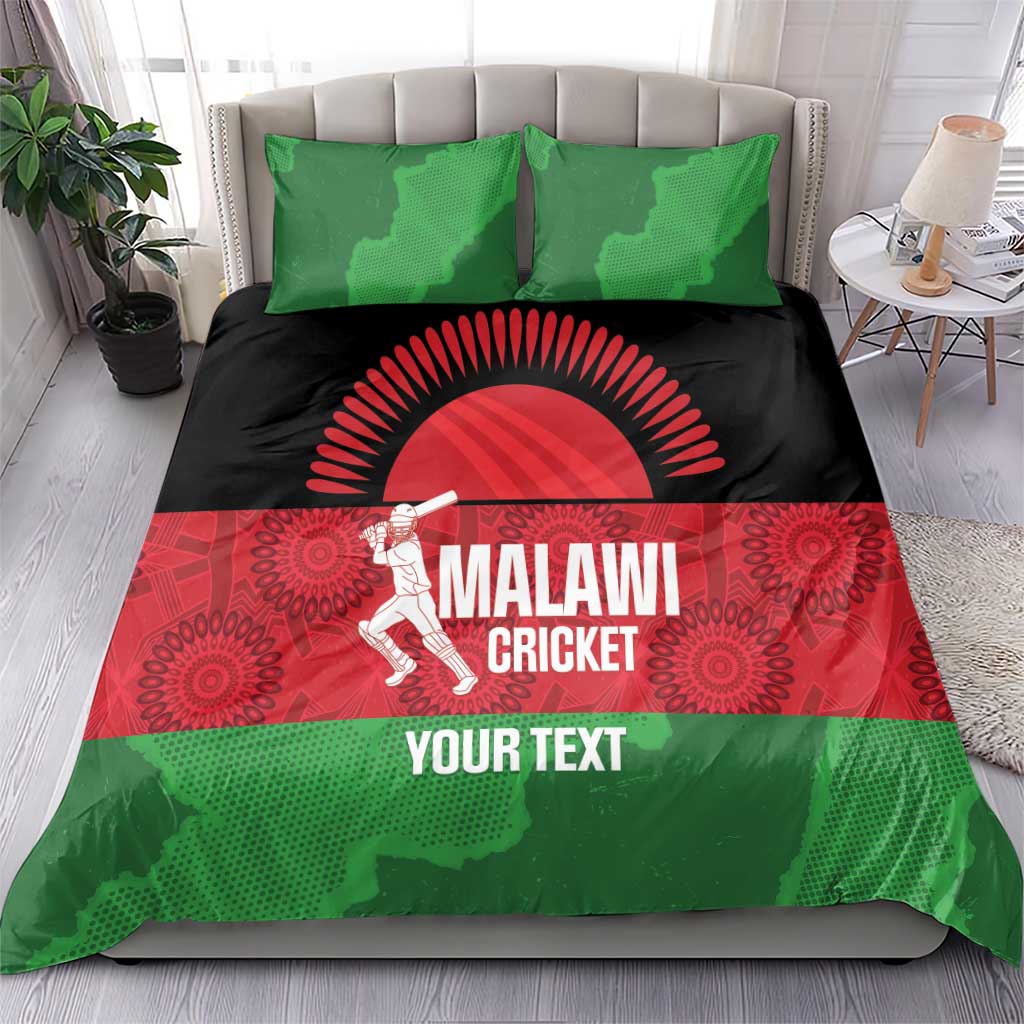 Afro Cricket Malawi Custom Bedding Set Go Champions Flag Style LT14
