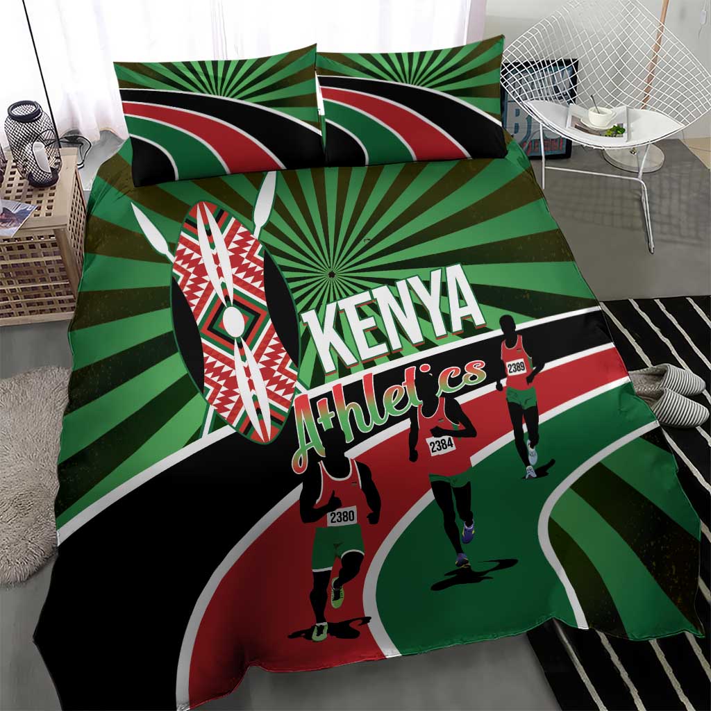 Afro Athletics Kenya Bedding Set Olono Maasai Shield Running Way LT14