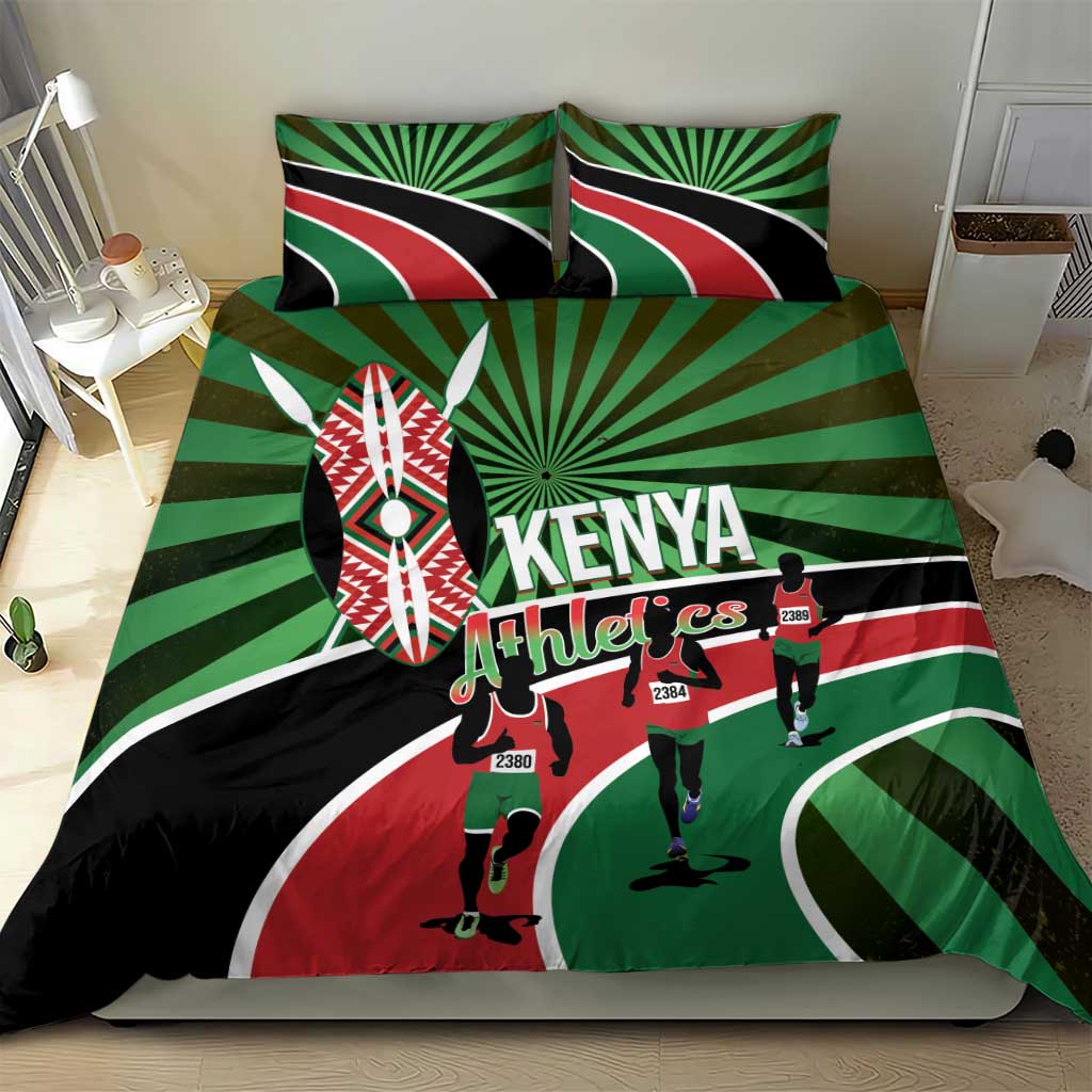 Afro Athletics Kenya Bedding Set Olono Maasai Shield Running Way LT14