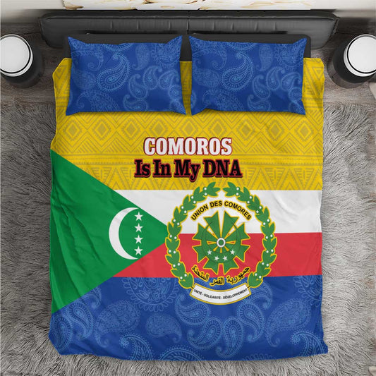 Afro Paisley Udzima wa Komori Bedding Set Comoros Is In My DNA LT14