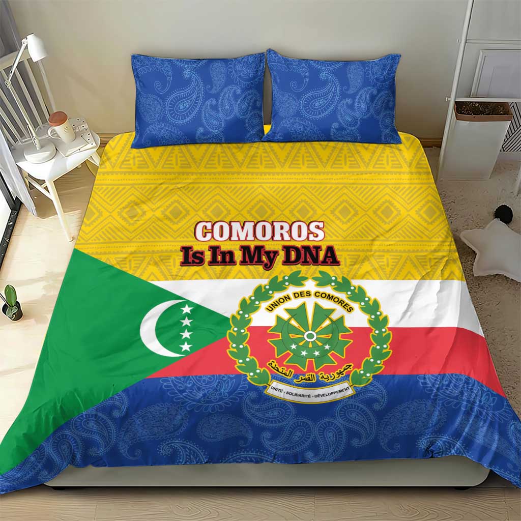 Afro Paisley Udzima wa Komori Bedding Set Comoros Is In My DNA LT14