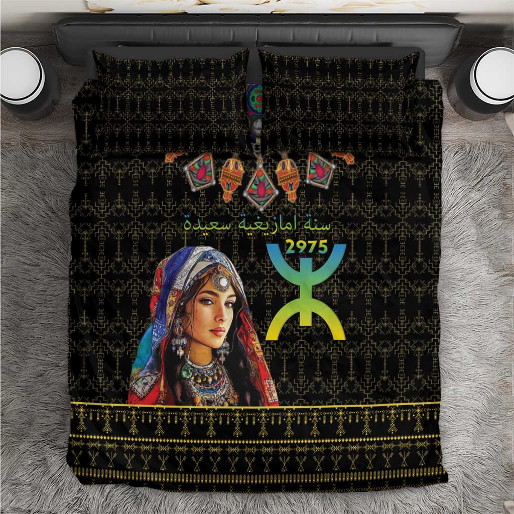 Assegwas Ameggaz Yennayer Bedding Set Women Amazigh - Berber Pattern LT15
