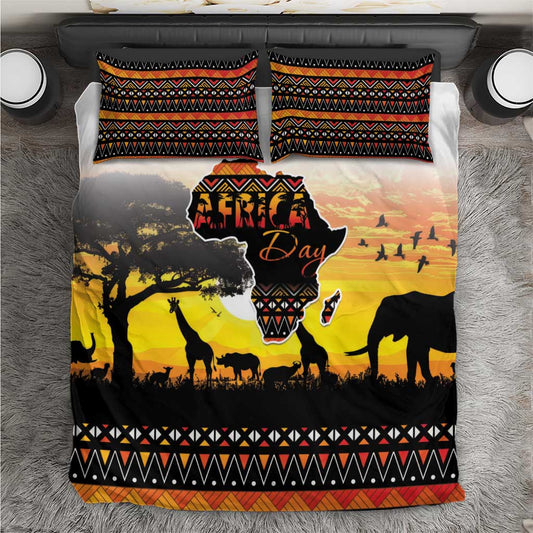 Africa Day Bedding Set Safari With Map - African Pattern LT15