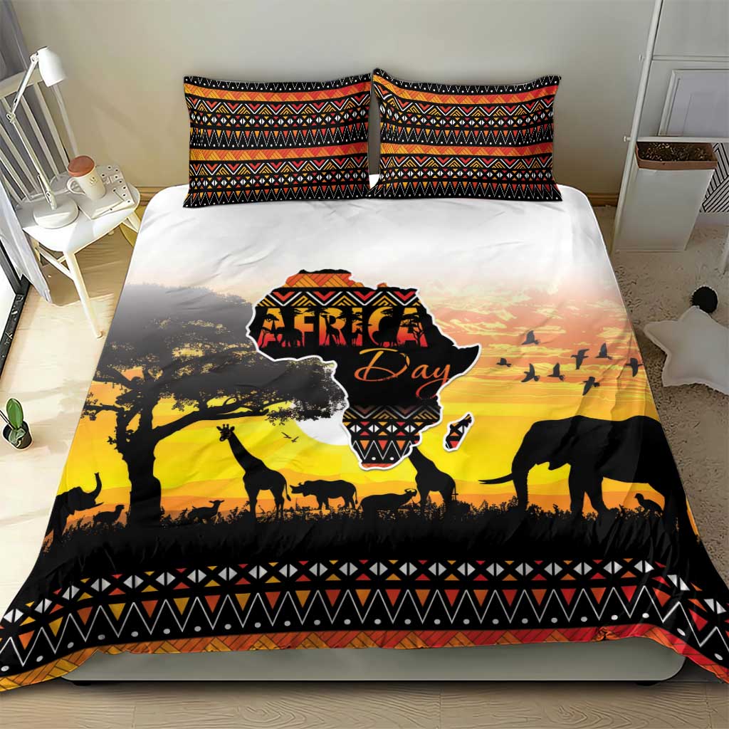Africa Day Bedding Set Safari With Map - African Pattern LT15