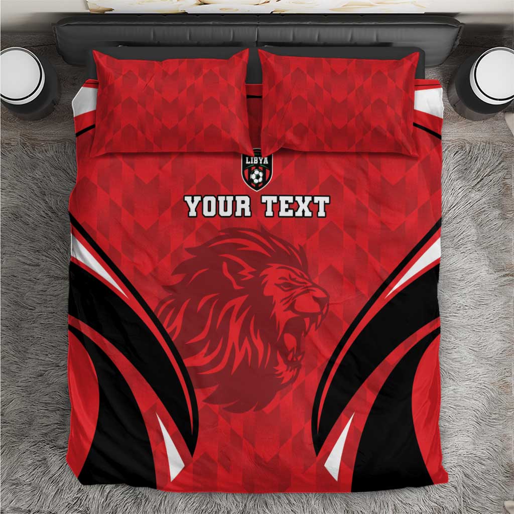Afro Libya Football Custom Bedding Set Barbary Lion - Sporty Style LT15