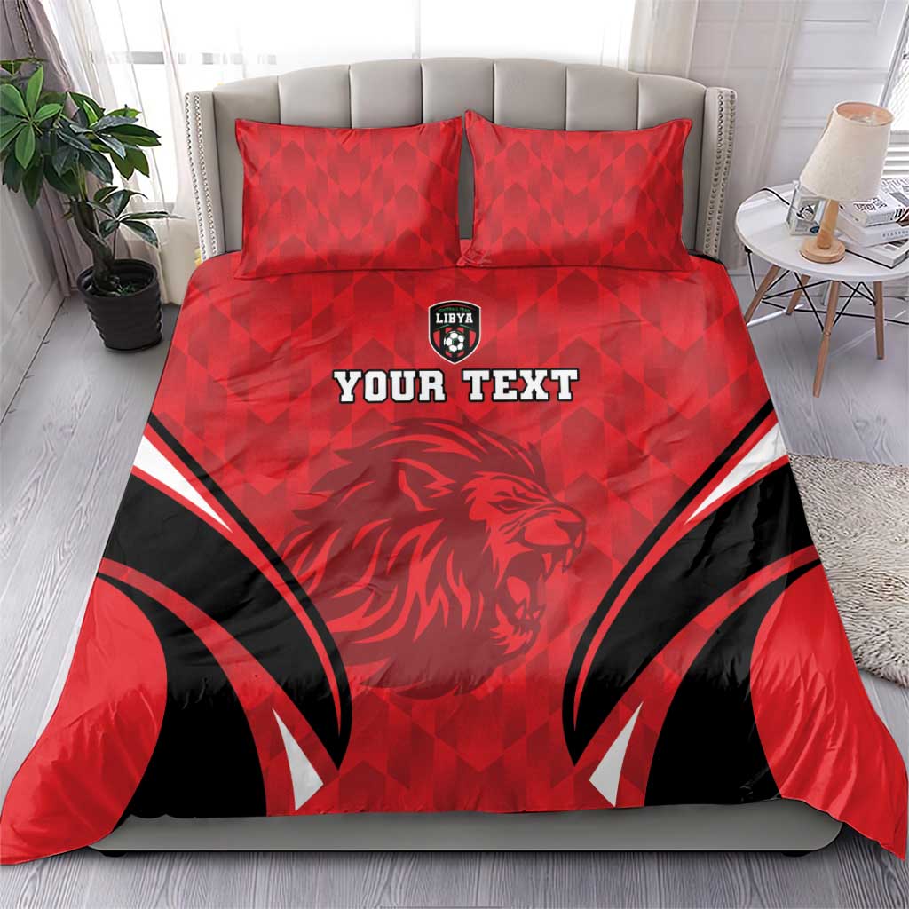 Afro Libya Football Custom Bedding Set Barbary Lion - Sporty Style LT15