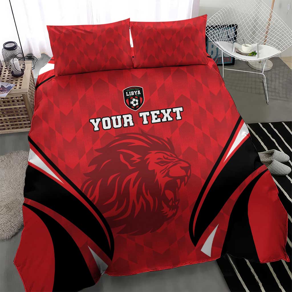 Afro Libya Football Custom Bedding Set Barbary Lion - Sporty Style LT15