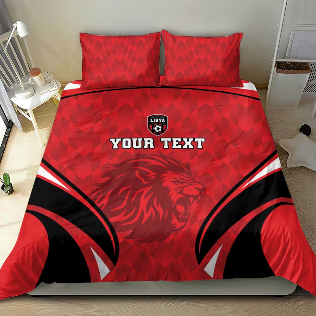 Afro Libya Football Custom Bedding Set Barbary Lion - Sporty Style LT15