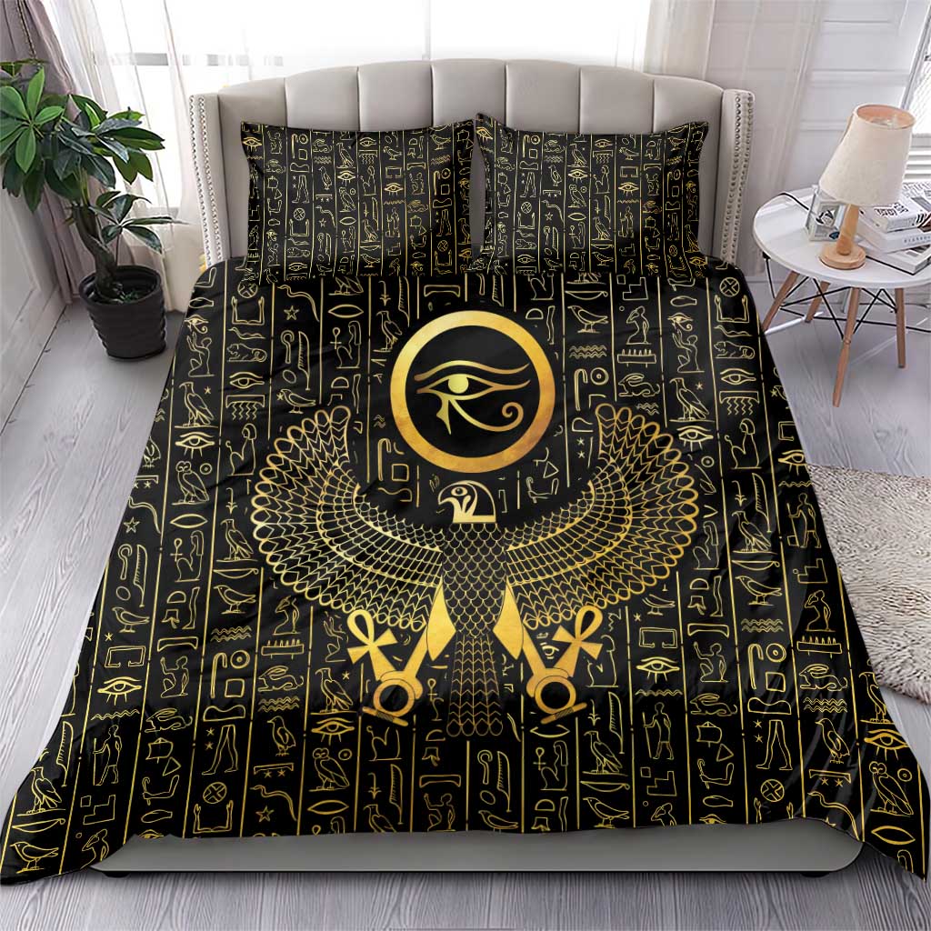 Ancient Egyptian Bedding Set Horus Falcon God LT15