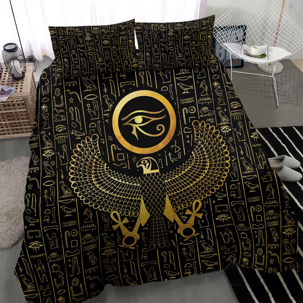Ancient Egyptian Bedding Set Horus Falcon God LT15