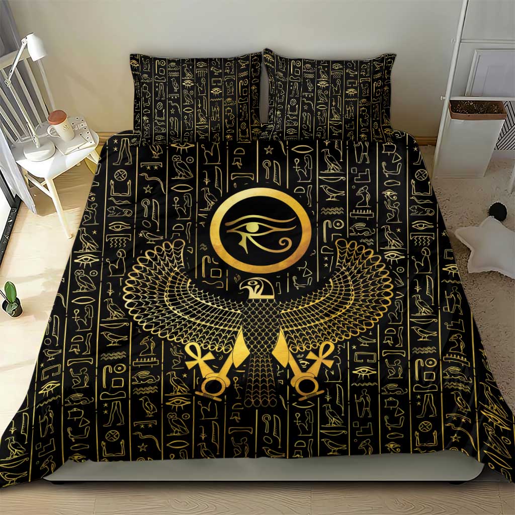 Ancient Egyptian Bedding Set Horus Falcon God LT15