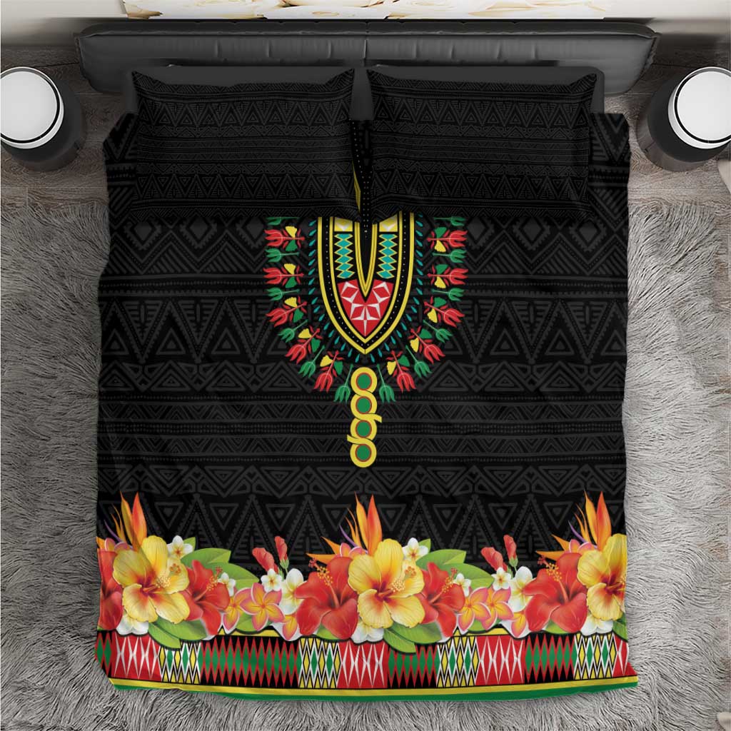 Afro Hibiscus Tropical Bedding Set Dashiki African Pattern LT15