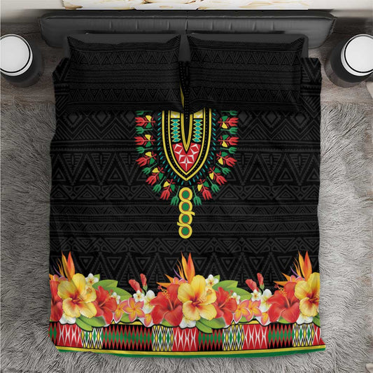 Afro Hibiscus Tropical Bedding Set Dashiki African Pattern LT15