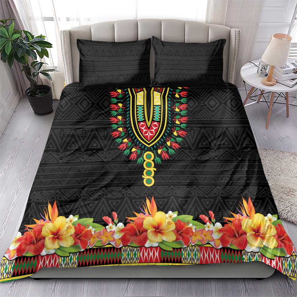 Afro Hibiscus Tropical Bedding Set Dashiki African Pattern LT15