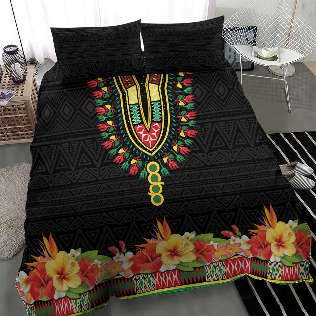 Afro Hibiscus Tropical Bedding Set Dashiki African Pattern LT15