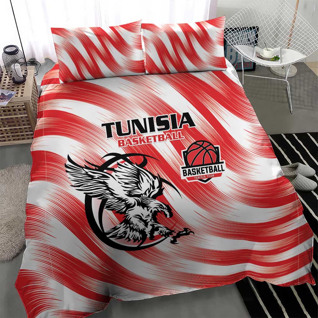 Afro Basketball Tunisia Bedding Set Go Eagles of Carthage LT15