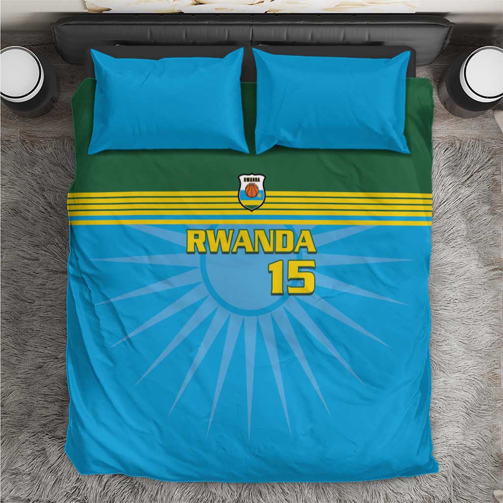 Afro Basketball Rwanda Custom Bedding Set Go Champions LT15