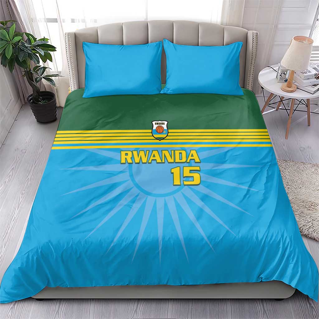 Afro Basketball Rwanda Custom Bedding Set Go Champions LT15