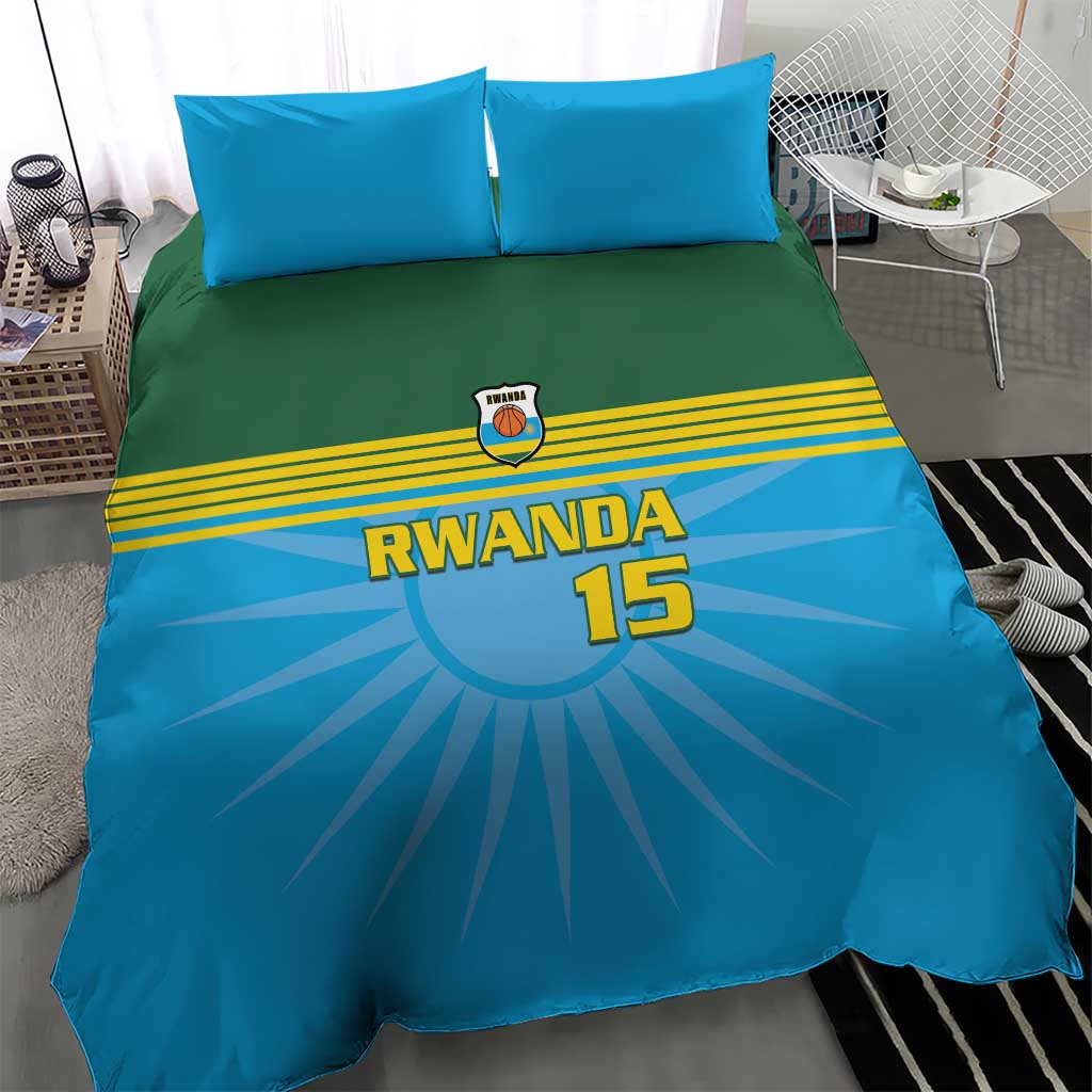 Afro Basketball Rwanda Custom Bedding Set Go Champions LT15