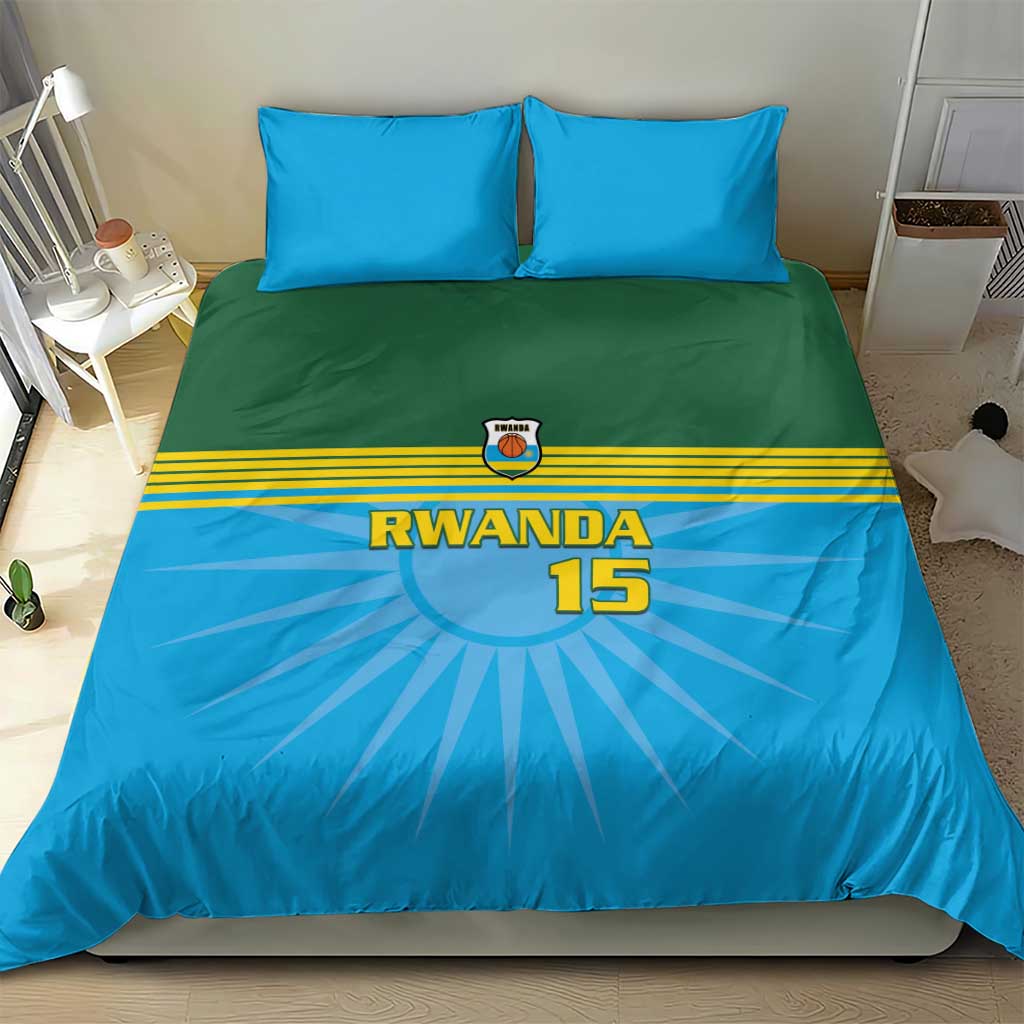 Afro Basketball Rwanda Custom Bedding Set Go Champions LT15