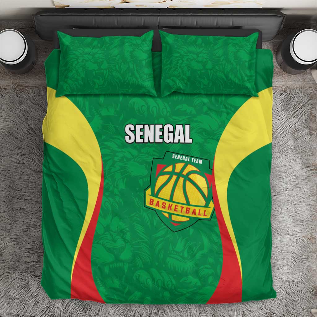 Afro Basketball Senegal Custom Bedding Set Go Champions Lions LT15