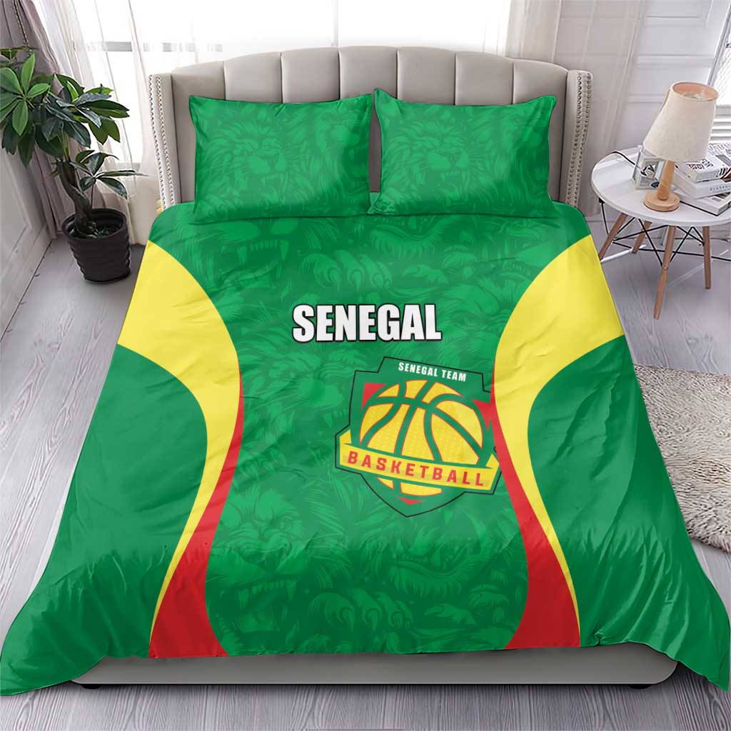 Afro Basketball Senegal Custom Bedding Set Go Champions Lions LT15
